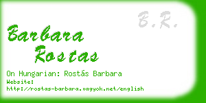 barbara rostas business card