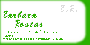 barbara rostas business card